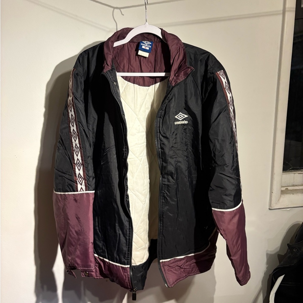 Umbro Black and Maroon Windbreaker